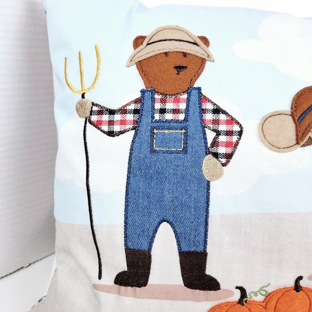 Isaac Mizrahi~Anthropomorphic Farm Animal~Thanksgiving Fall Pumpkin Pillow 23"×1 - Picture 2 of 11